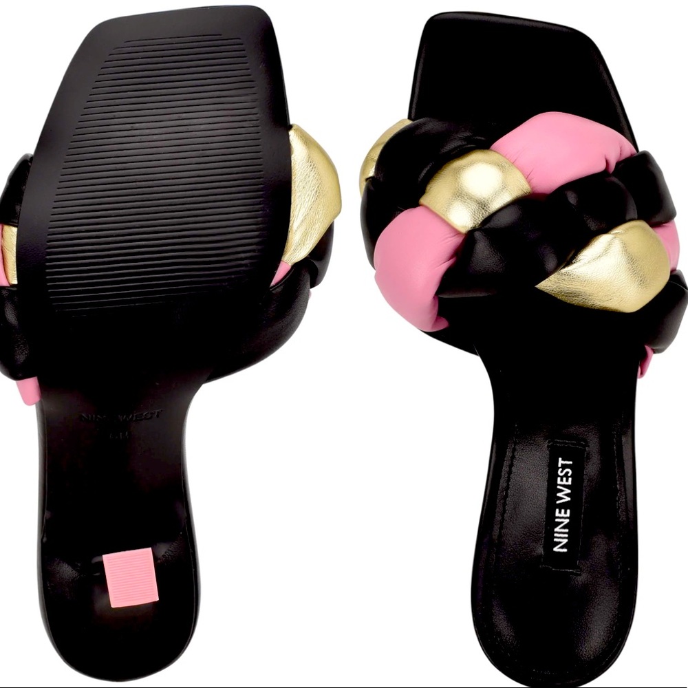 Multi-colored Nine West Slide Sandals
